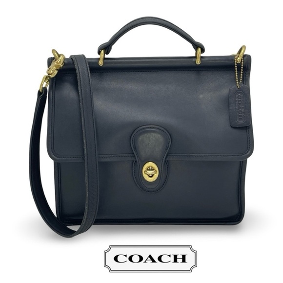 Coach Vintage Willis (1999) Black Leather Bag Style: 9927 - Picture 1 of 16